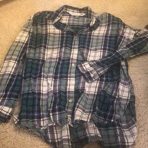 Flannel pattern boyfriend button down